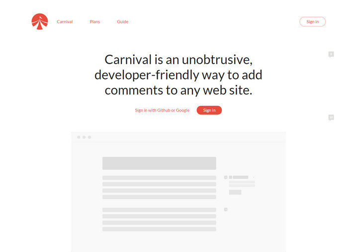 Carnival – Unobtrusive Way to Add Comments to Website
