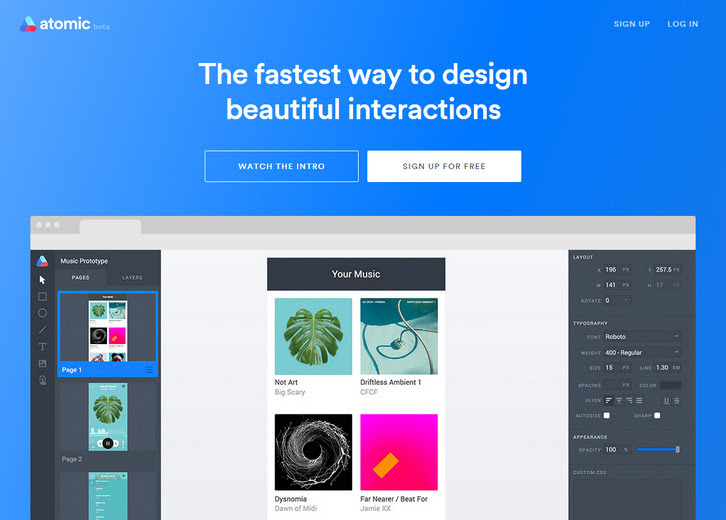 Atomic – The Fastest Way to Design Beautiful Interactions